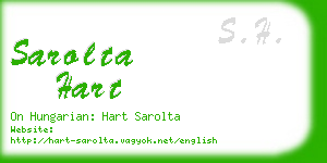 sarolta hart business card